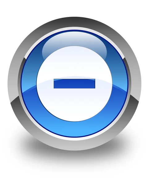 İptal simgesi parlak mavi yuvarlak düğmesi — Stok fotoğraf