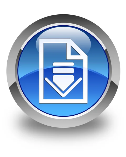 Document pages icon glossy blue round button — Stock Photo, Image