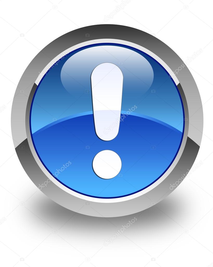Blue Exclamation Point Icon : Exclamation Mark Icon Blue Square Button Exclamation Mark Icon Isolated On Blue Square Button Abstract Illustration Canstock - This wasn't there before the move.
