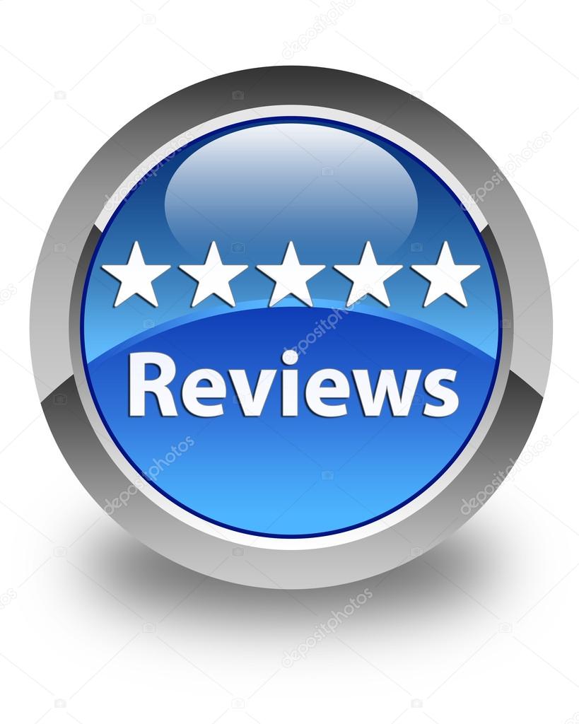 Reviews glossy blue round button