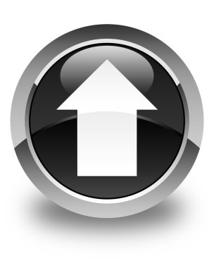 Ok simgesi parlak siyah düğmesini upload