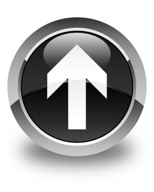 Ok simgesi parlak siyah düğmesini upload