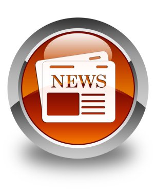 Gazete kutsal kişilerin resmi parlak kahverengi yuvarlak düğme