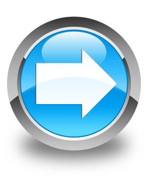 Sonraki ok simgesi parlak mavi mavi yuvarlak düğmesi