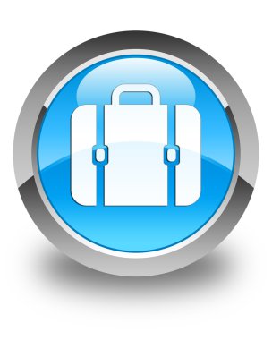 Çanta kutsal kişilerin resmi parlak mavi mavi yuvarlak düğme