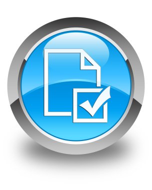 Anket kutsal kişilerin resmi parlak mavi mavi yuvarlak düğme