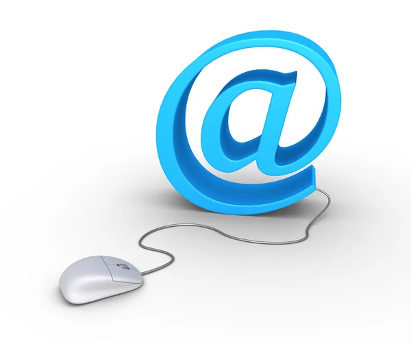 Computer mouse and e-mail — Stock Photo, Image