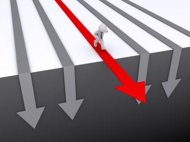 İşadamı başarı yolu üzerinde çalışıyor