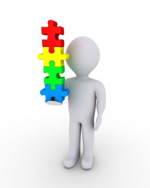 Puzzle parçaları Dengeleme kişi