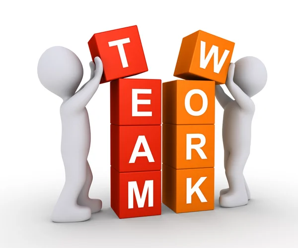 Two people work as team — Stock Photo, Image