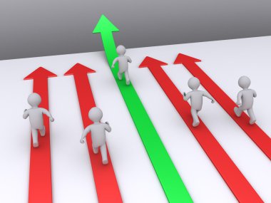 İşadamı başarılı yol üzerinde çalışıyor