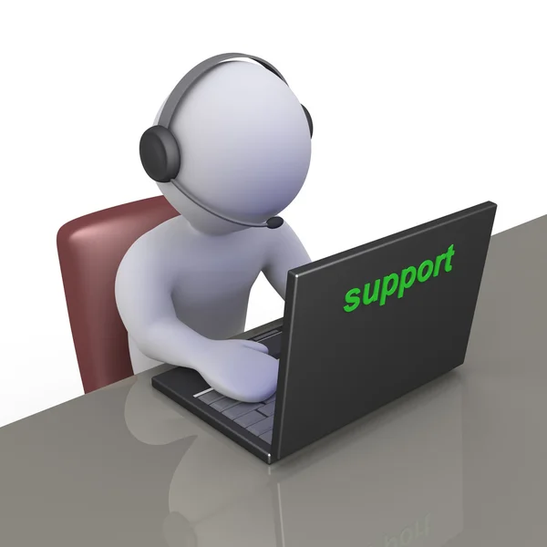 Operator at support call center — Stock Photo, Image