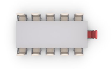 Masasında boş sandalyeler