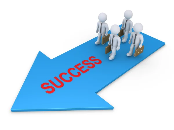Biznesmenów chodzenia do sukcesu — Zdjęcie stockowe