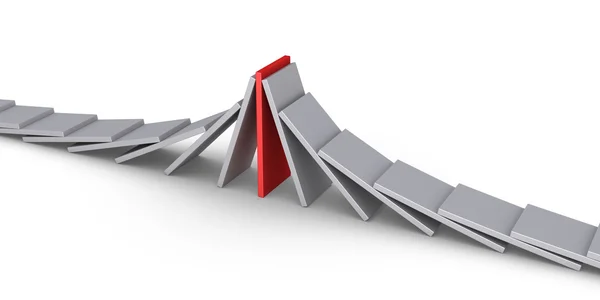 Stop of domino effect — Stock Photo, Image