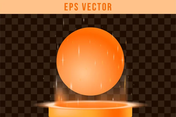 Shapes Set Eps Vector Orange Farbe Glühen Sonnenform Objekt — Stockvektor