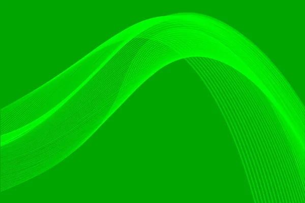 Grön Abstrakt Bakgrund Med Vågig Glans Effekt Isolerad Vektor Kan — Stock vektor
