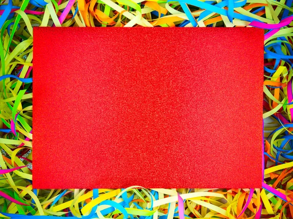 Abstract Colorful Holiday Paper Ribbons Red Rectangle Sparkling Paper Copy — Φωτογραφία Αρχείου