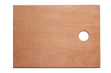 Tahta kesme tahtası beyaz arkaplanda izole edildi.