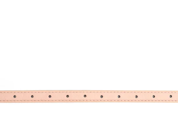 Rosa Gürtel Geflochten Gürtel Isoliert Auf Weißem Hintergrund — Stockfoto