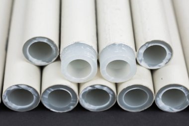 stripped polypropylene pipes for soldering, soldering pipes for water.