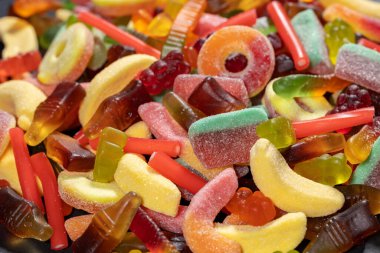 Renkli şekerleme, çeşitli tatlı şekerler..