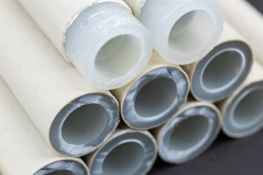 stripped polypropylene pipes for soldering, soldering pipes for water.