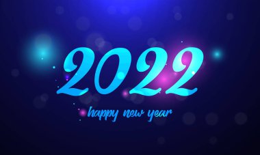 Lüks 2022 Mutlu Yeni Yıl zarif tasarımı - beyaz arkaplanda altın 2022 logo numaralarının vektör çizimi.
