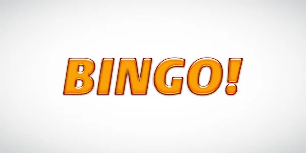 Bingo Text Design Vektorkalligrafi Typografi Affisch Användbar Som Bakgrund Eps — Stock vektor