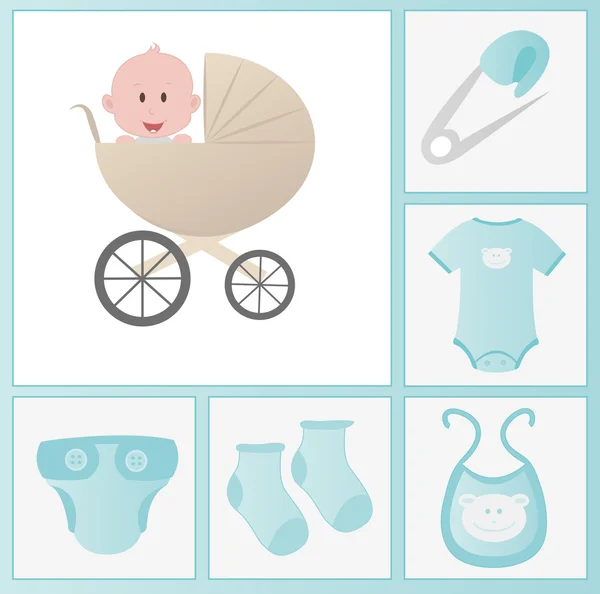 erkek bebek arabası içinde