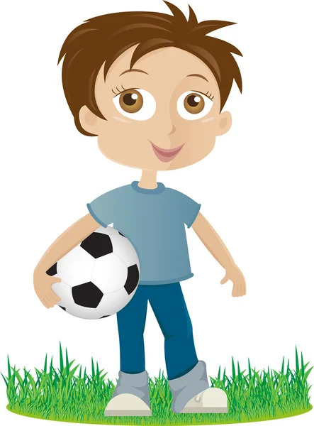 Futbol topu tutan çocuk