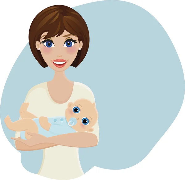 Mother with baby — Stock Vector