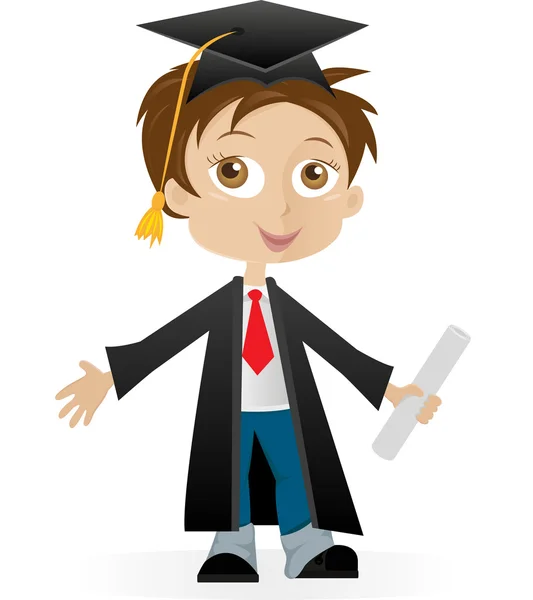 Graduated boy — Stock Vector