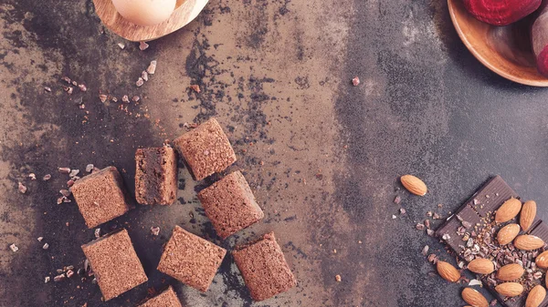 Brownies de chocolate de remolacha —  Fotos de Stock