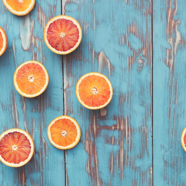 Πορτοκάλια αίματος κατά το ήμισυ — Φωτογραφία Αρχείου
