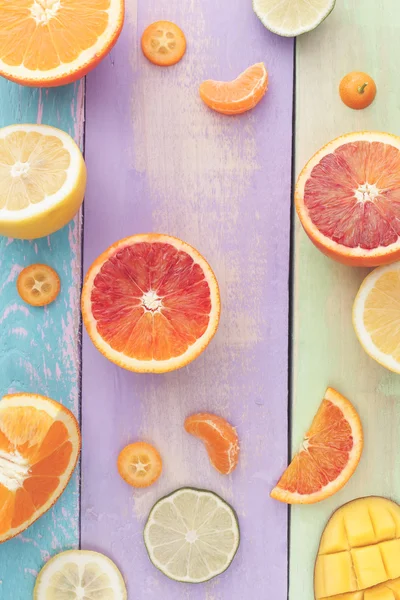 Insalata di agrumi con mango, ingredienti — Foto Stock