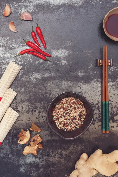 Ingredientes de cocina asiática — Foto de Stock