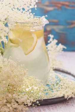 Elderflower samimi., yakın