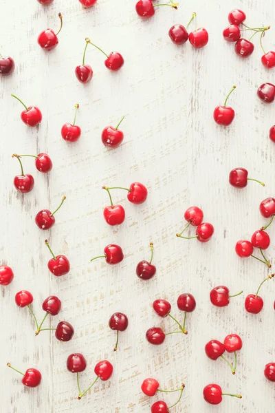 Fundo de cereja vermelho fresco — Fotografia de Stock