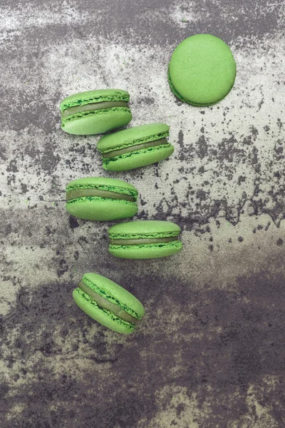 Spirulina groene thee macarons — Stockfoto