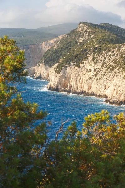 Dukatos Cape, Lefkada, güzel kayalıklarla — Stok fotoğraf
