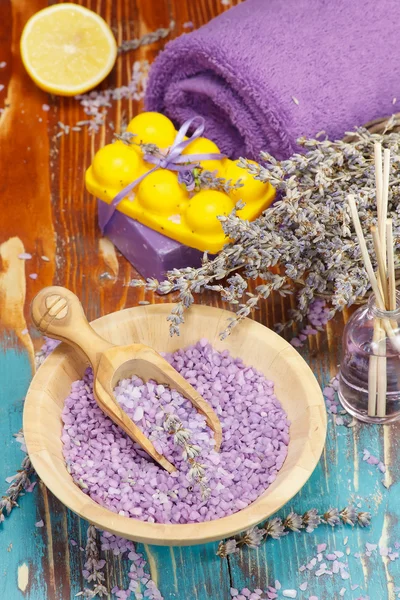 Lavendel und Zitronenaromatherapie — Stockfoto