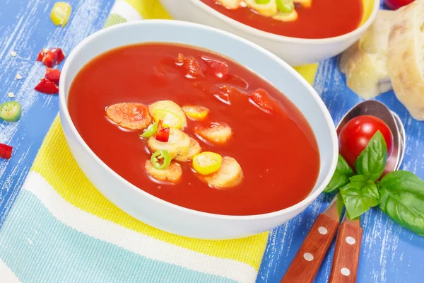 Вершковий томатний суп — стокове фото
