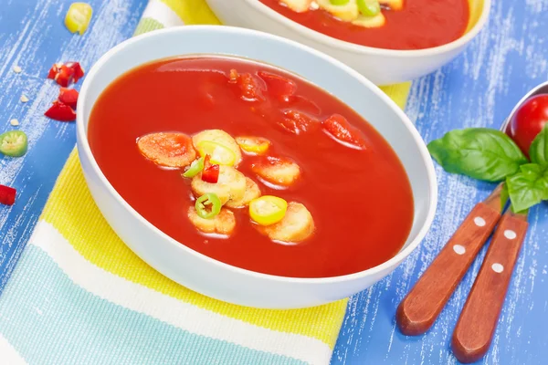 Вершковий томатний суп — стокове фото