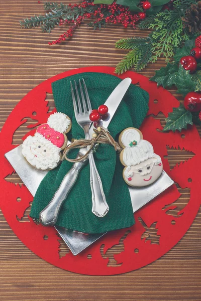 Mesa de cena de Navidad — Foto de Stock