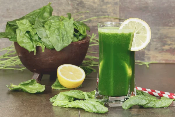 Spinach green smoothie — Stock Photo, Image