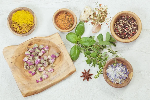 Assortment of spices and herbs — Stock Photo, Image