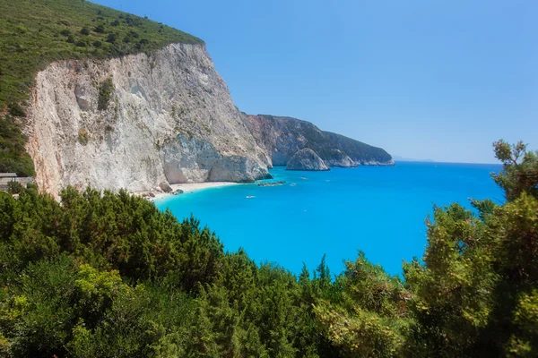 Widok na plażę Porto Katsiki, Grecja — Zdjęcie stockowe