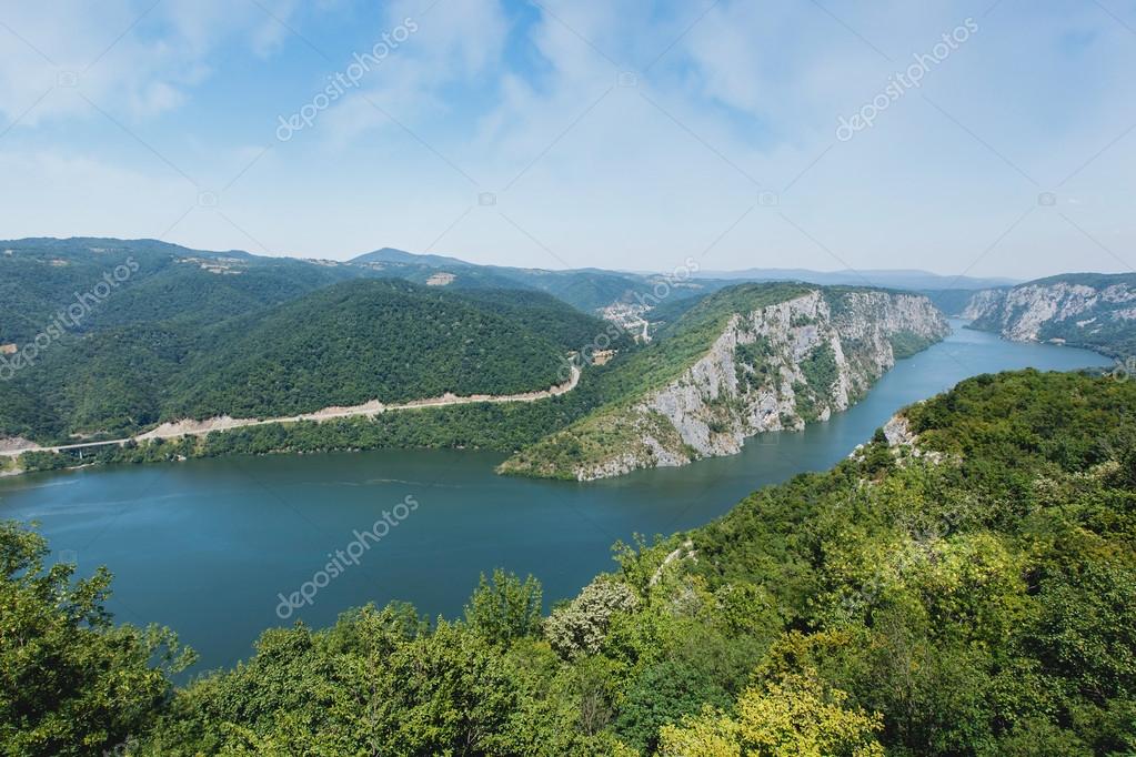 The Iron Gate of the Danube. Landscape in the Danube — Stock