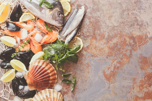 Sortimento de frutos do mar — Fotografia de Stock